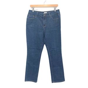 L.L. Bean Classic Fit Medium Wash High Rise Straight Leg Jeans Size 10 Petite